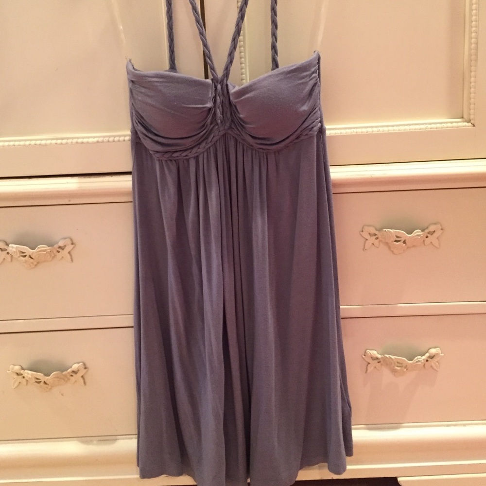 NWOT Forever 21 Grey braided halter dress
